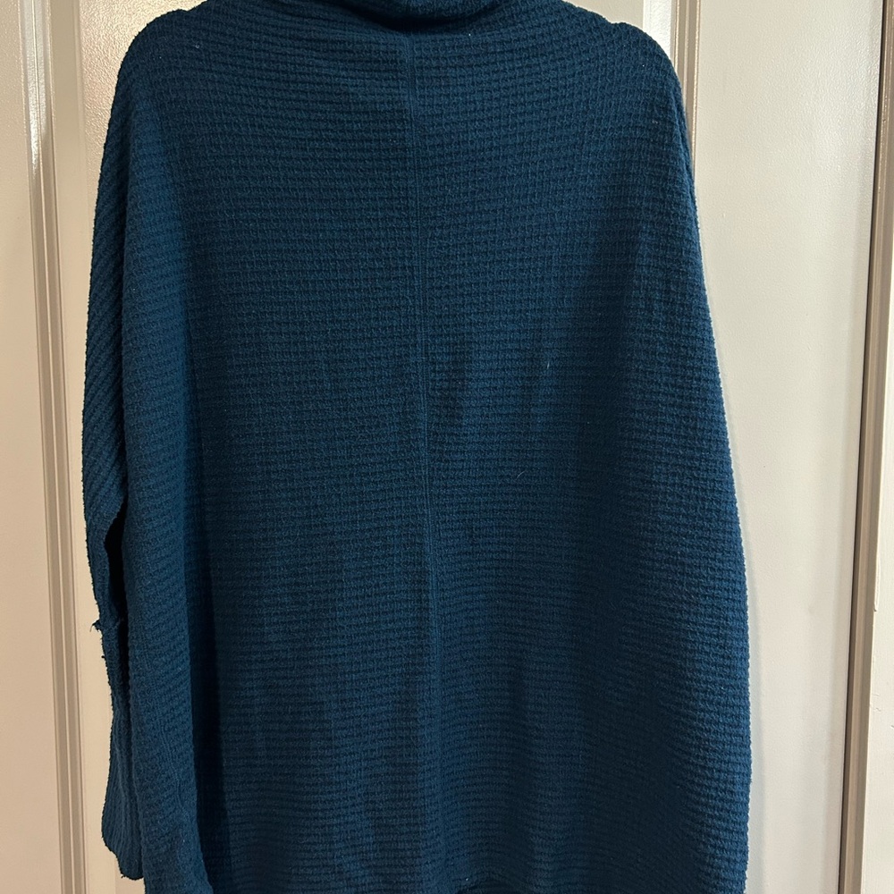 We The Free Kitty Thermal Deep Blue Cowl Neck Sweater - Picture 4 of 4